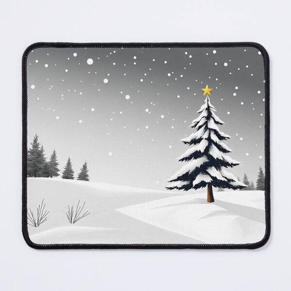 Item preview, Winter Christmas House and Tree Illustration designed and sold by hjian8219.