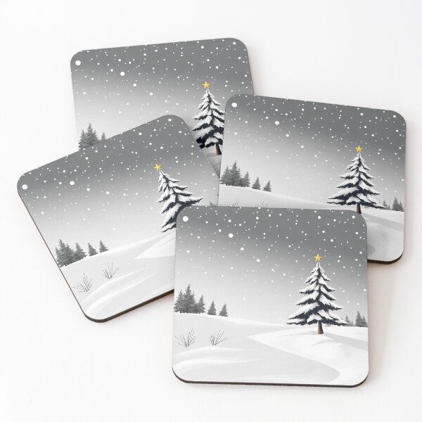 Item preview, Winter Christmas House and Tree Illustration designed and sold by hjian8219.