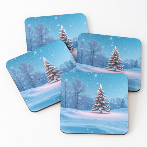 Item preview, Winter Christmas House and Tree Illustration designed and sold by hjian8219.