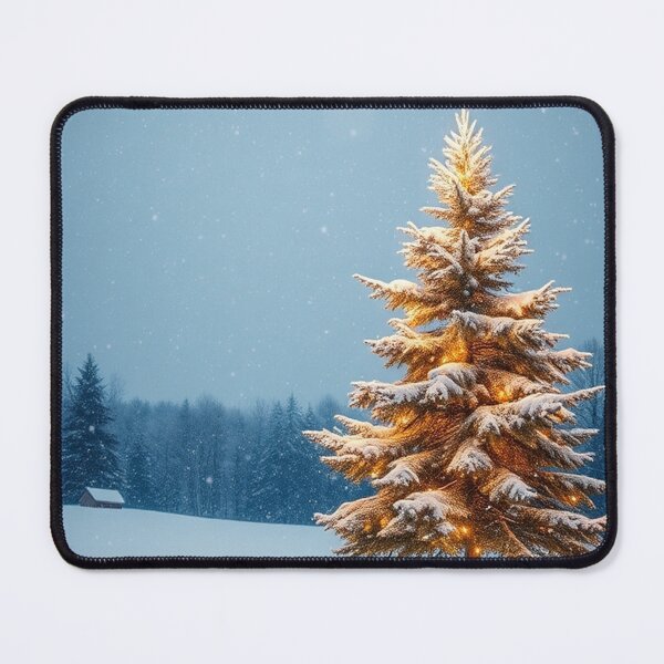 Item preview, Winter Christmas House and Tree Illustration designed and sold by hjian8219.