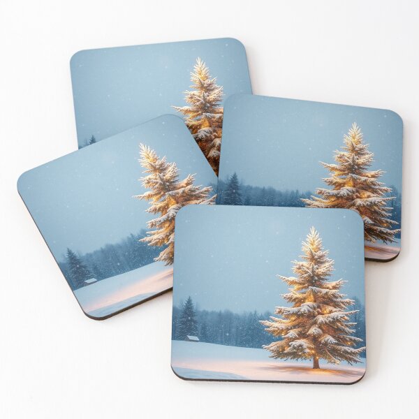 Item preview, Winter Christmas House and Tree Illustration designed and sold by hjian8219.