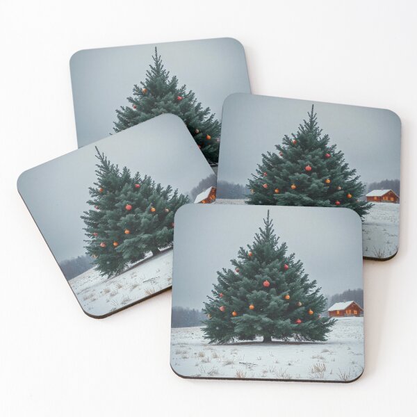 Item preview, Winter Christmas House and Tree Illustration designed and sold by hjian8219.