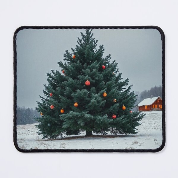 Item preview, Winter Christmas House and Tree Illustration designed and sold by hjian8219.
