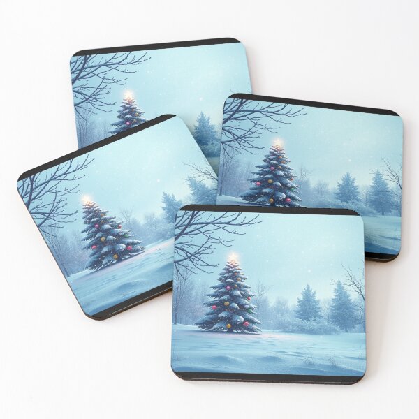 Item preview, Winter Christmas House and Tree Illustration designed and sold by hjian8219.