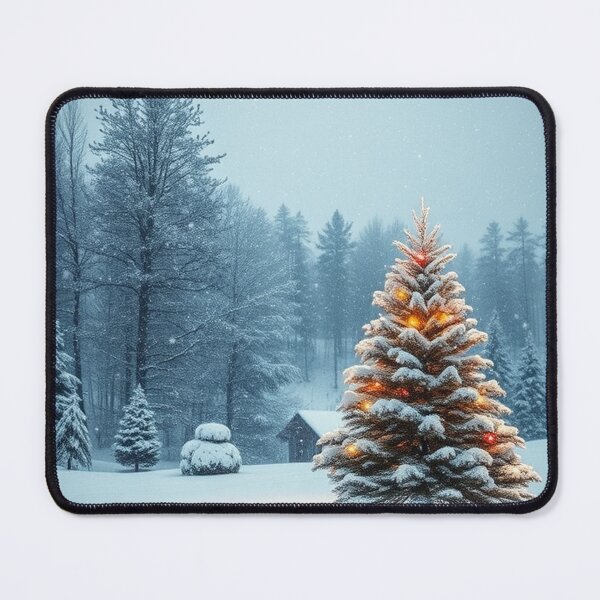 Item preview, Winter Christmas House and Tree Illustration designed and sold by hjian8219.