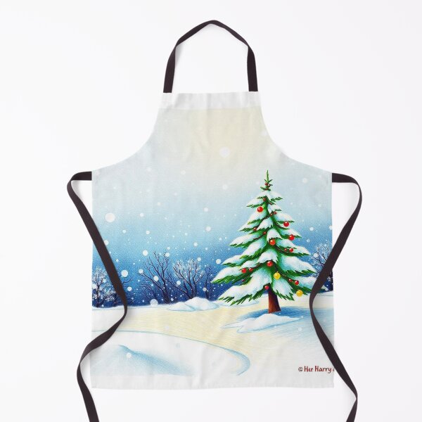 Item preview, Winter Christmas House and Tree Illustration designed and sold by hjian8219.
