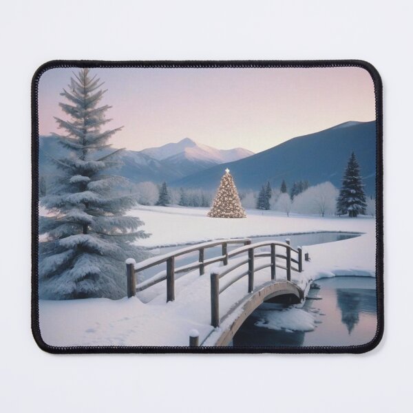 Item preview, Winter Christmas House and Tree Illustration designed and sold by hjian8219.
