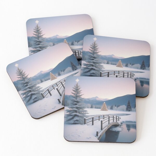 Item preview, Winter Christmas House and Tree Illustration designed and sold by hjian8219.