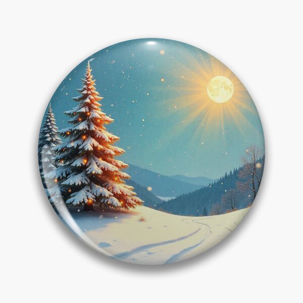Item preview, Winter Christmas House and Tree Illustration designed and sold by hjian8219.