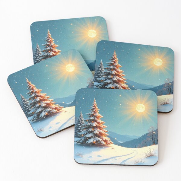 Item preview, Winter Christmas House and Tree Illustration designed and sold by hjian8219.