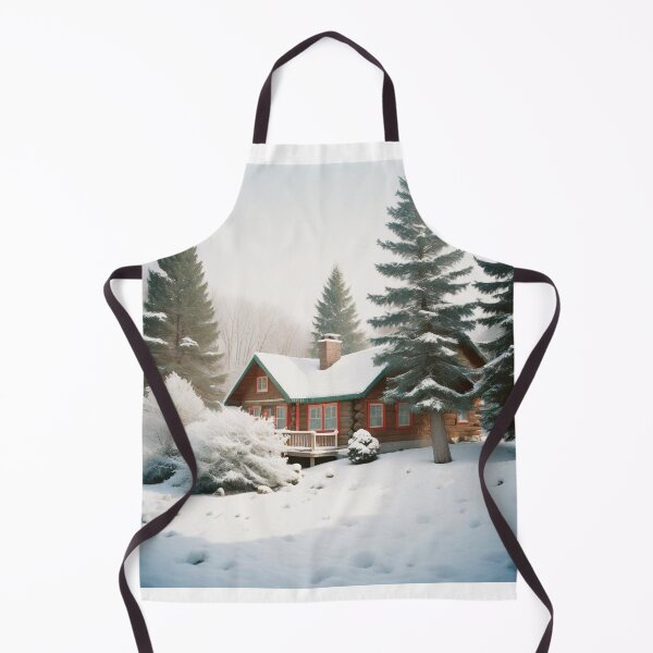 Item preview, Winter Christmas House and Tree Illustration designed and sold by hjian8219.