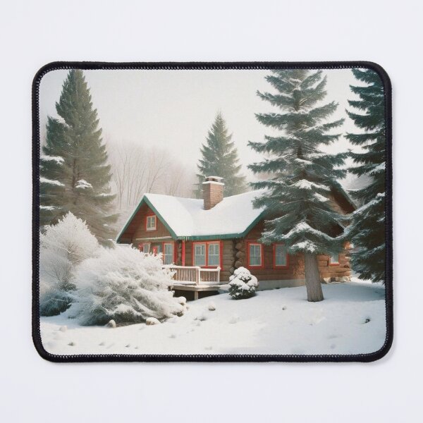 Item preview, Winter Christmas House and Tree Illustration designed and sold by hjian8219.