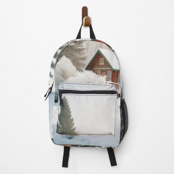 Item preview, Winter Christmas House and Tree Illustration designed and sold by hjian8219.