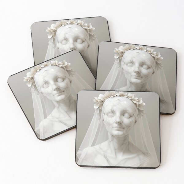Item preview, Haunted Bride Veiled Vestal Marble Statue designed and sold by hauntedtees.