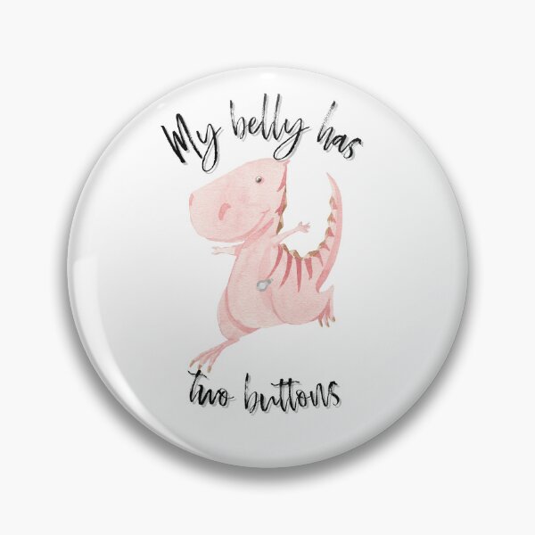 Item preview, My Belly has Two Buttons Dancing Pink G-Tube Dinosaur designed and sold by MamaCDesigns.