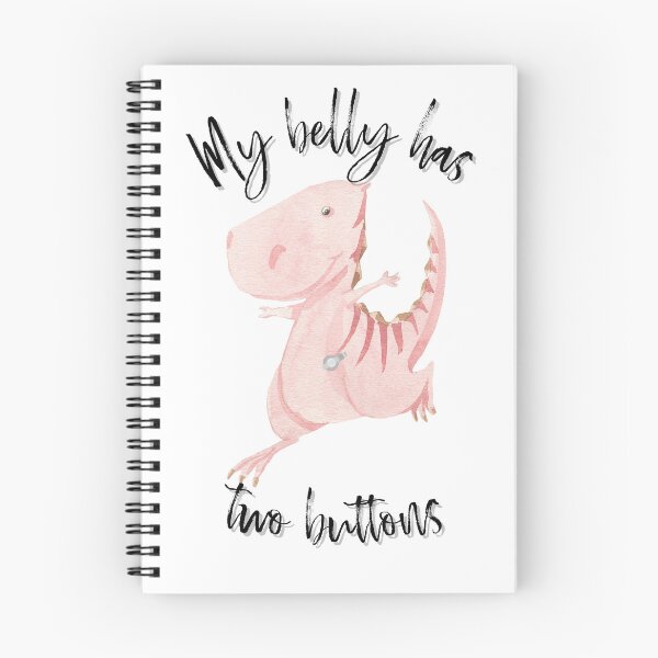 Item preview, My Belly has Two Buttons Dancing Pink G-Tube Dinosaur designed and sold by MamaCDesigns.