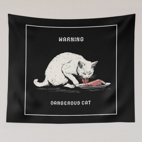 Item preview, Warning, Dangerous Cat designed and sold by JacobSpace.