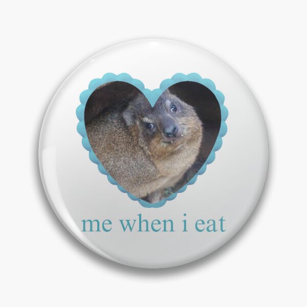 Item preview, Rock Hyrax Awawa Blue Love Heart - Me When I Eat  designed and sold by matchakpop.