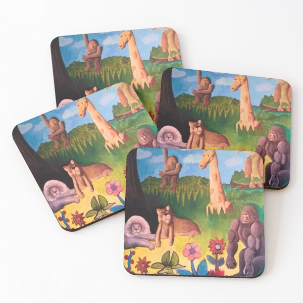 Item preview, Jungle scene acrylic painting designed and sold by JCRockDesign.