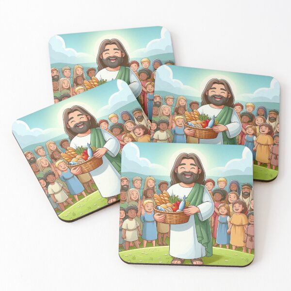Item preview, Jesus with basket of food designed and sold by JesusClub.