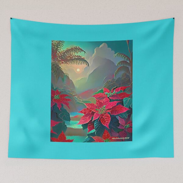 Item preview, Poinsettias in the Valley Mist designed and sold by Michael Cotto.