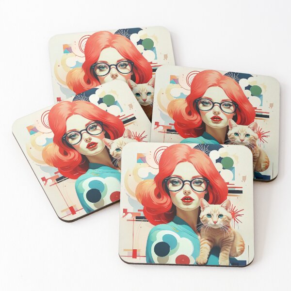 Item preview, Beautiful girl with a cat. designed and sold by Natalia-Vlad.