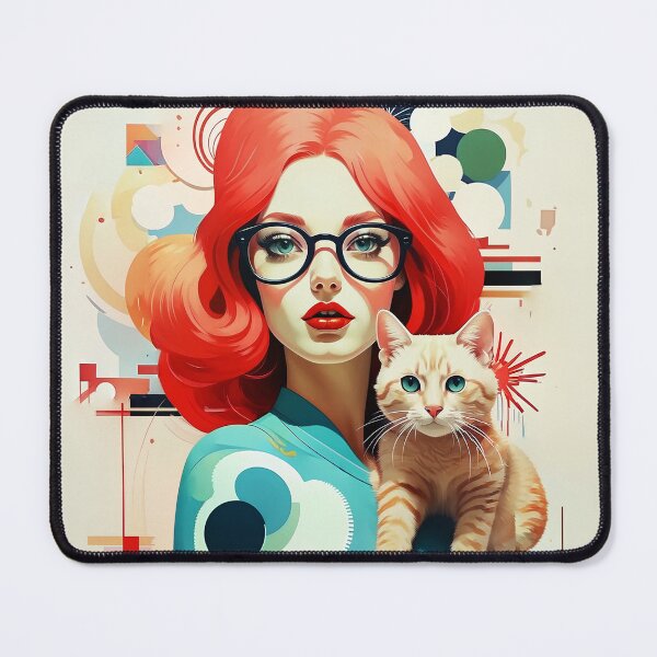 Item preview, Beautiful girl with a cat. designed and sold by Natalia-Vlad.