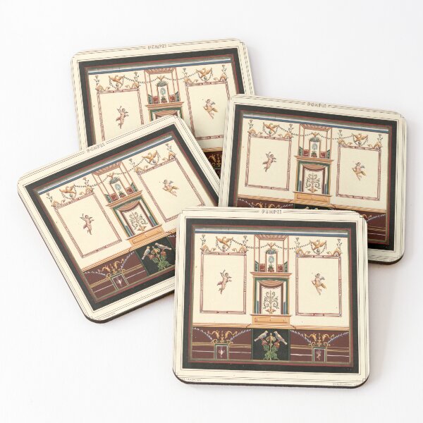 Item preview, POMPEII FRESCO:  PUTTI, BIRDS & DOLPHINS, 1840ca designed and sold by HausHatfield.