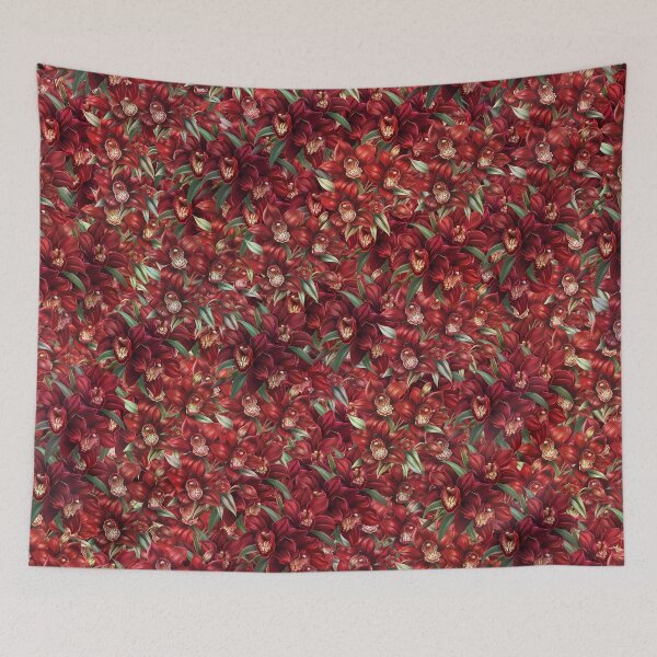 Item preview, Watercolor Red Orchid Background Pattern. Red Orchid Pattern designed and sold by DesignHouse07.