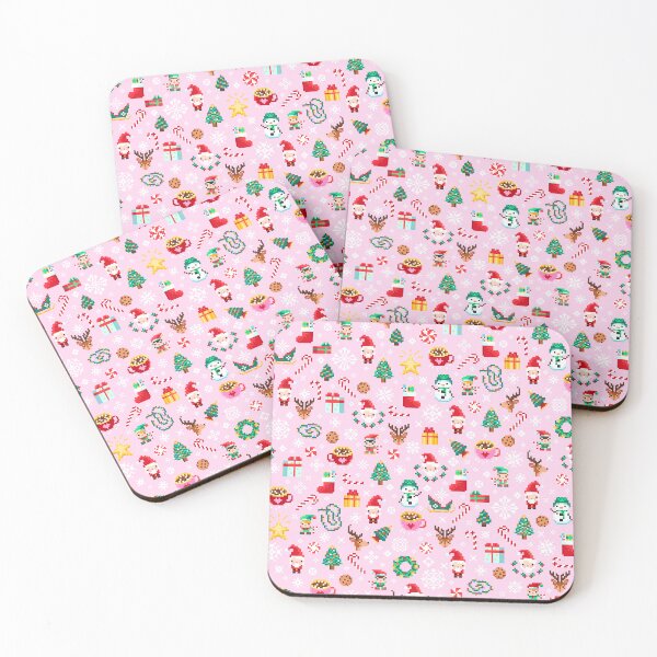 Item preview, Tiny Christmas - Pixel Art Sprites on Pink designed and sold by HeatherUnderground.
