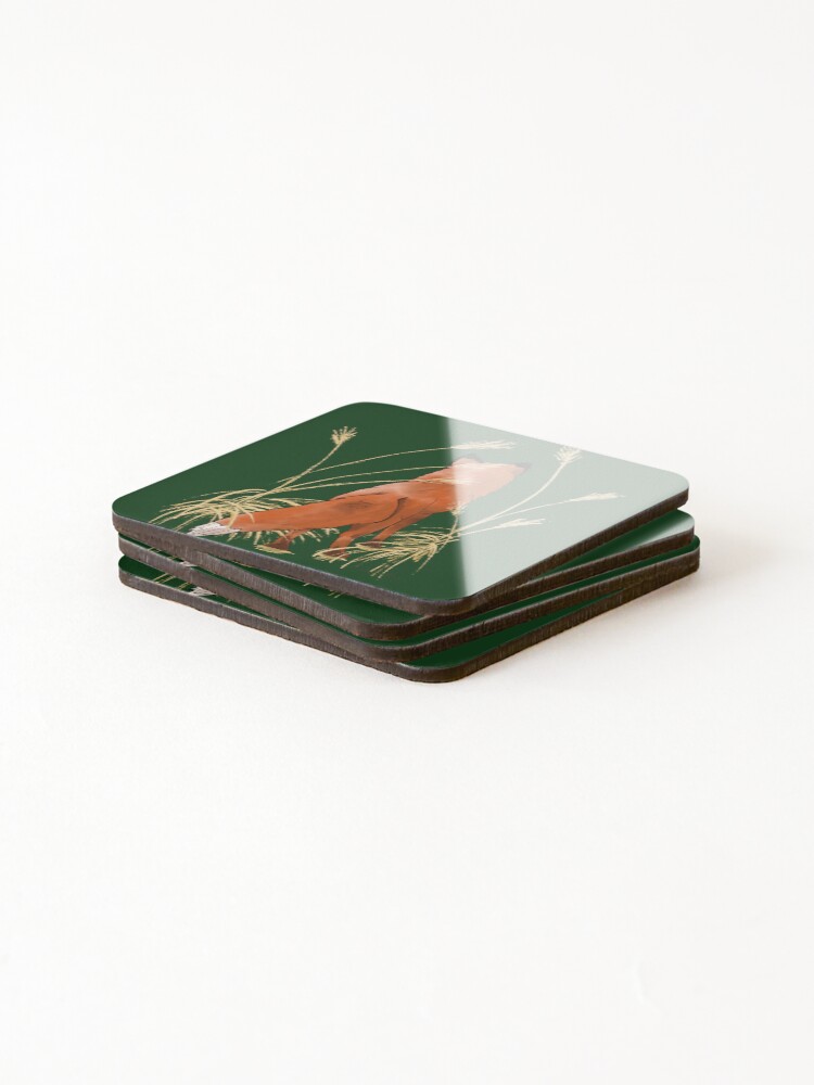 Thumbnail 4 of 5, Coasters (Set of 4), Foxtails Color designed and sold by etchBstudios.