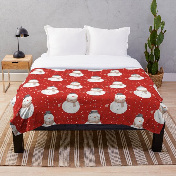 Aperçu de l'œuvre Motif de chute de neige et de bonhommes de neige créée et vendue par KaviPatterns.