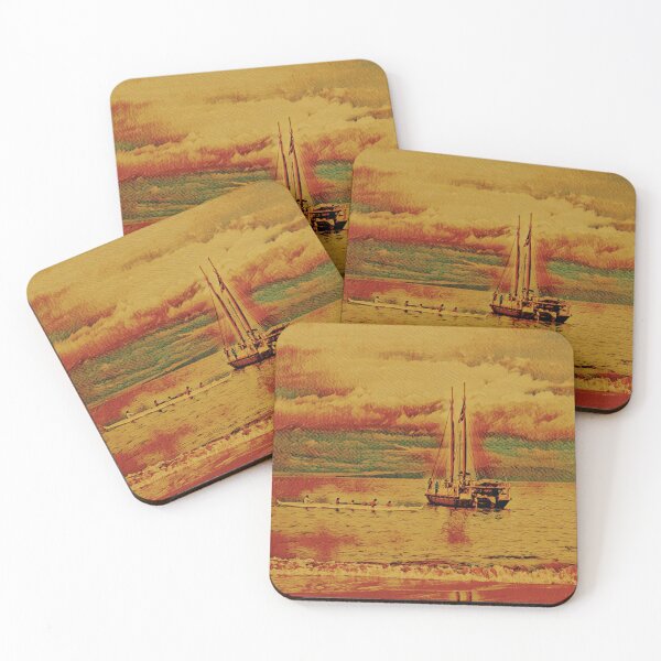 Item preview, Wailea Canoe & Ship (Tan/Aged) designed and sold by Scurvy Dawg Design.