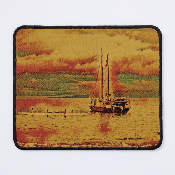 Item preview, Wailea Canoe & Ship (Tan/Aged) designed and sold by Scurvy Dawg Design.