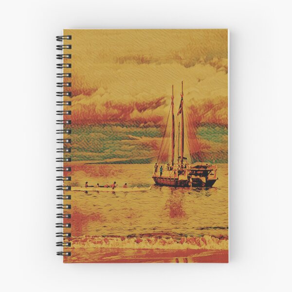 Item preview, Wailea Canoe & Ship (Tan/Aged) designed and sold by Scurvy Dawg Design.