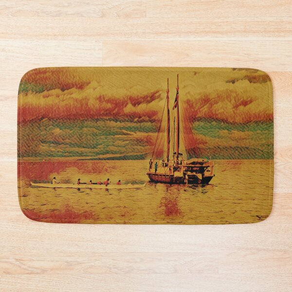 Item preview, Wailea Canoe & Ship (Tan/Aged) designed and sold by Scurvy Dawg Design.