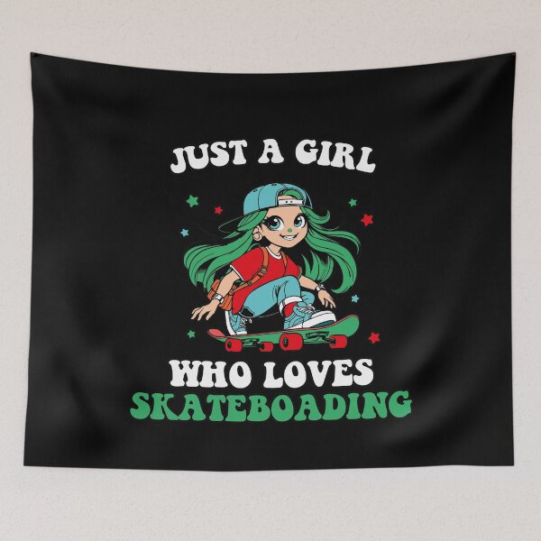 Item preview, JUST A GIRL WHO LOVES SKATEBOARDING  designed and sold by BRROOLY.
