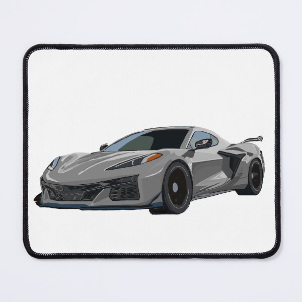 Item preview, Hand Drawn Silver Grey Sports Car C8 2020-2025 designed and sold by laughingwillows.