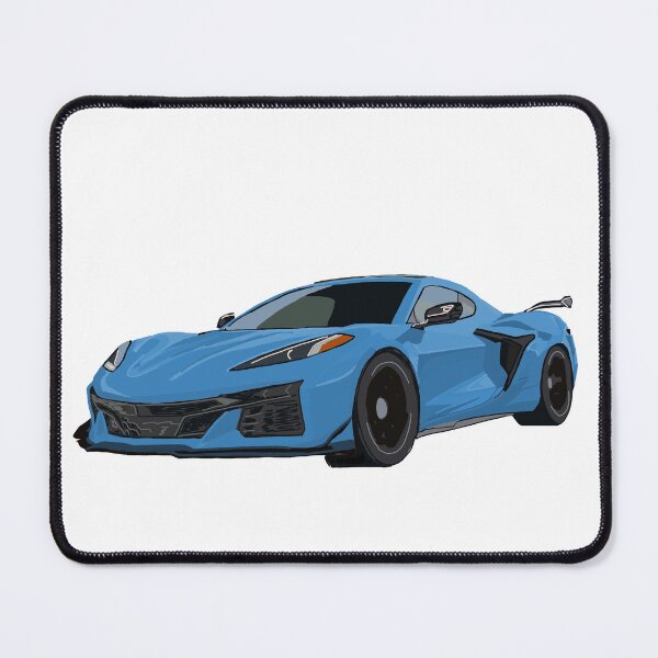Item preview, Hand Drawn Rapid Blue Sports Car C8 2020-2025 designed and sold by laughingwillows.