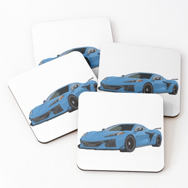 Item preview, Hand Drawn Rapid Blue Sports Car C8 2020-2025 designed and sold by laughingwillows.