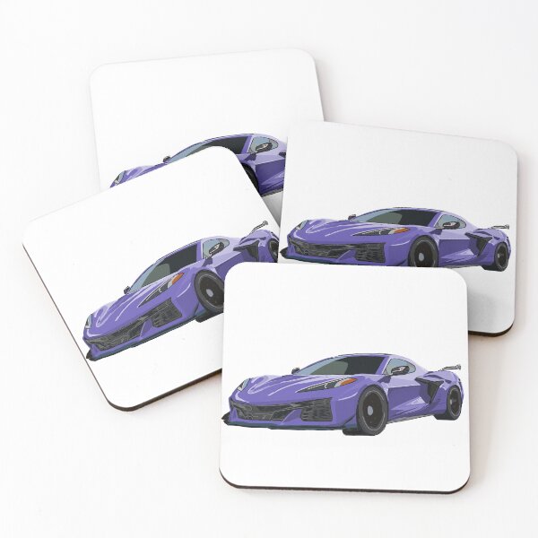 Item preview, Hand Drawn Purple Sports Car C8 2020-2025 designed and sold by laughingwillows.