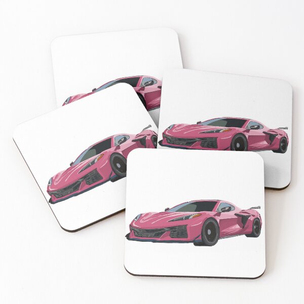 Item preview, Hand Drawn Pink Sports Car C8 2020-2025 designed and sold by laughingwillows.
