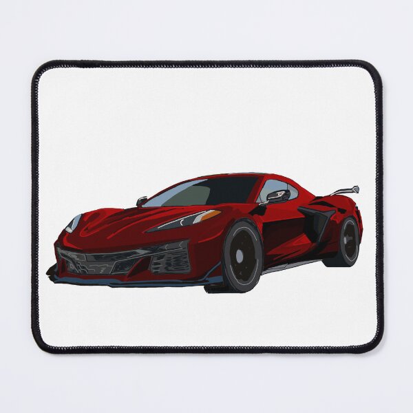 Item preview, Hand Drawn Metallic Red Sports Car C8 2020-2025 designed and sold by laughingwillows.