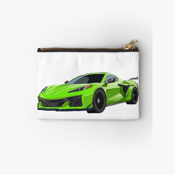 Item preview, Hand Drawn Bright Lime Green Sports Car C8 2020-2025 designed and sold by laughingwillows.