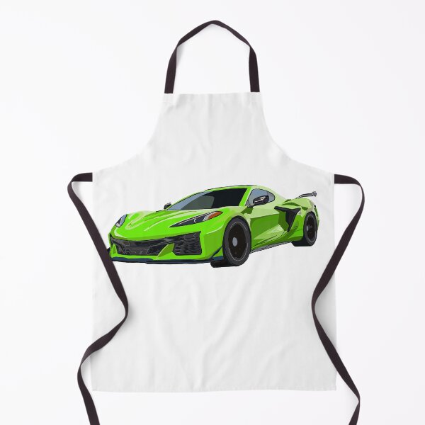 Item preview, Hand Drawn Bright Lime Green Sports Car C8 2020-2025 designed and sold by laughingwillows.
