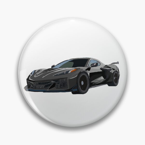 Item preview, Hand Drawn Dark Grey Silver Sports Car C8 2020-2025 designed and sold by laughingwillows.