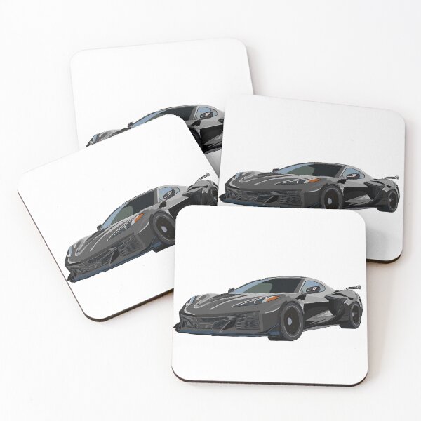 Item preview, Hand Drawn Dark Grey Silver Sports Car C8 2020-2025 designed and sold by laughingwillows.