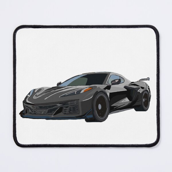 Item preview, Hand Drawn Dark Grey Silver Sports Car C8 2020-2025 designed and sold by laughingwillows.