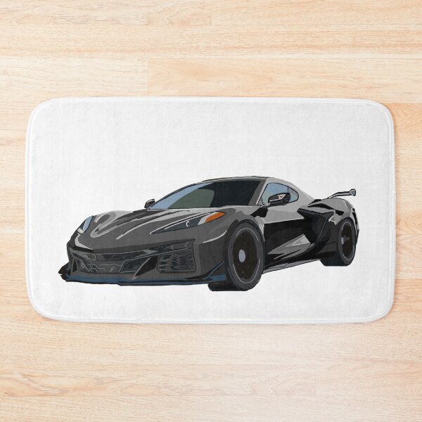 Item preview, Hand Drawn Dark Grey Silver Sports Car C8 2020-2025 designed and sold by laughingwillows.