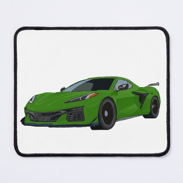 Item preview, Hand Drawn Green Sports Car C8 2020-2025 designed and sold by laughingwillows.